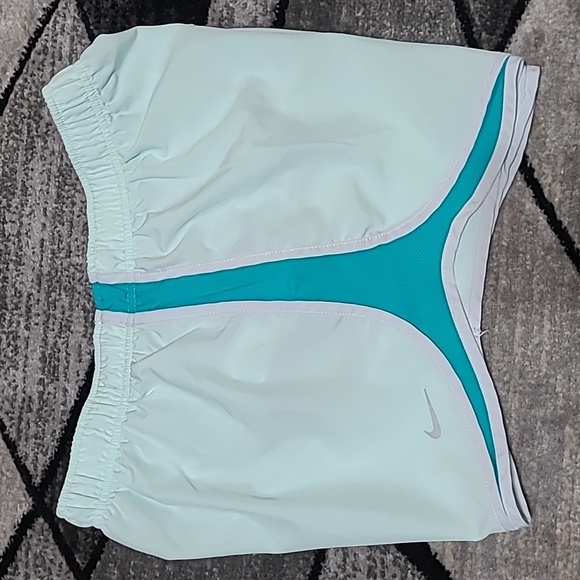 NIKE DRI-FIT SWOOSH LOGO LINED MESH ATHLETIC RUNNING SHORTS - Picture 9 of 12